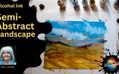 Semi Abstract Alcohol Ink Landscape