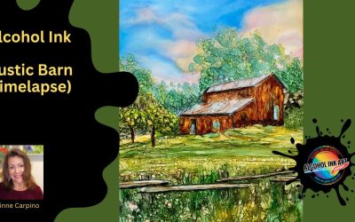 Rustic Barn: Alcohol Ink Painting
