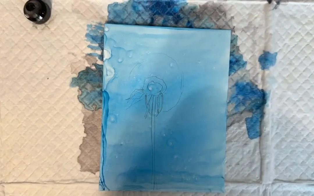 Alcohol Ink Wishes in the Wind: Step-by-Step Dandelion Painting Tutorial